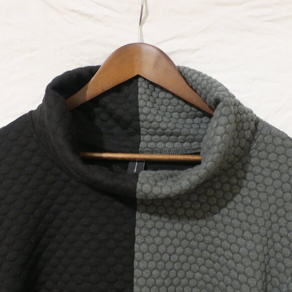 Women Top Amma Black Hunter Green Pullover Turtleneck Quilted Size S NWT - Picture 4 of 7